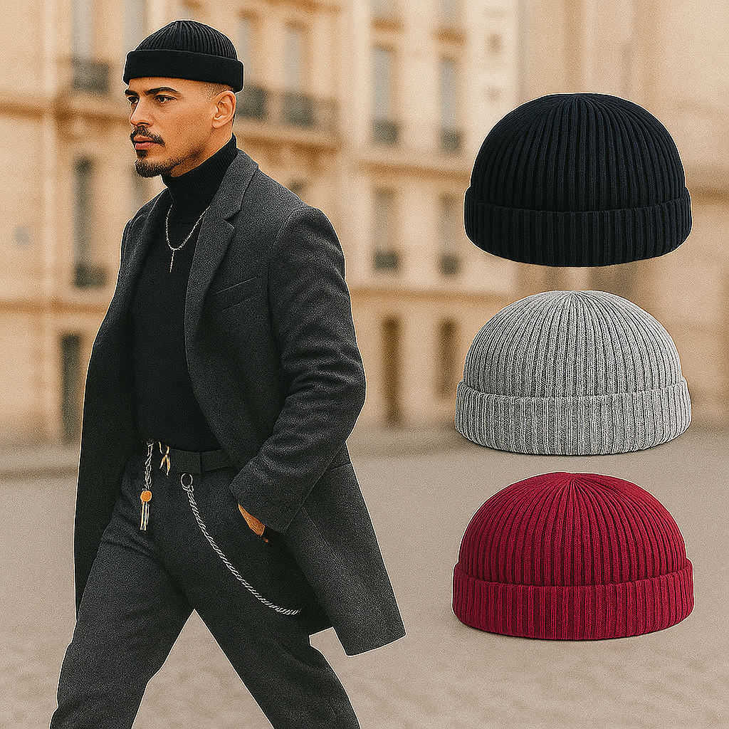 RUNMEIFA Beanie Wintermütze für Damen & Herren | Warme Strickmütze im Urban Streetwear Style
