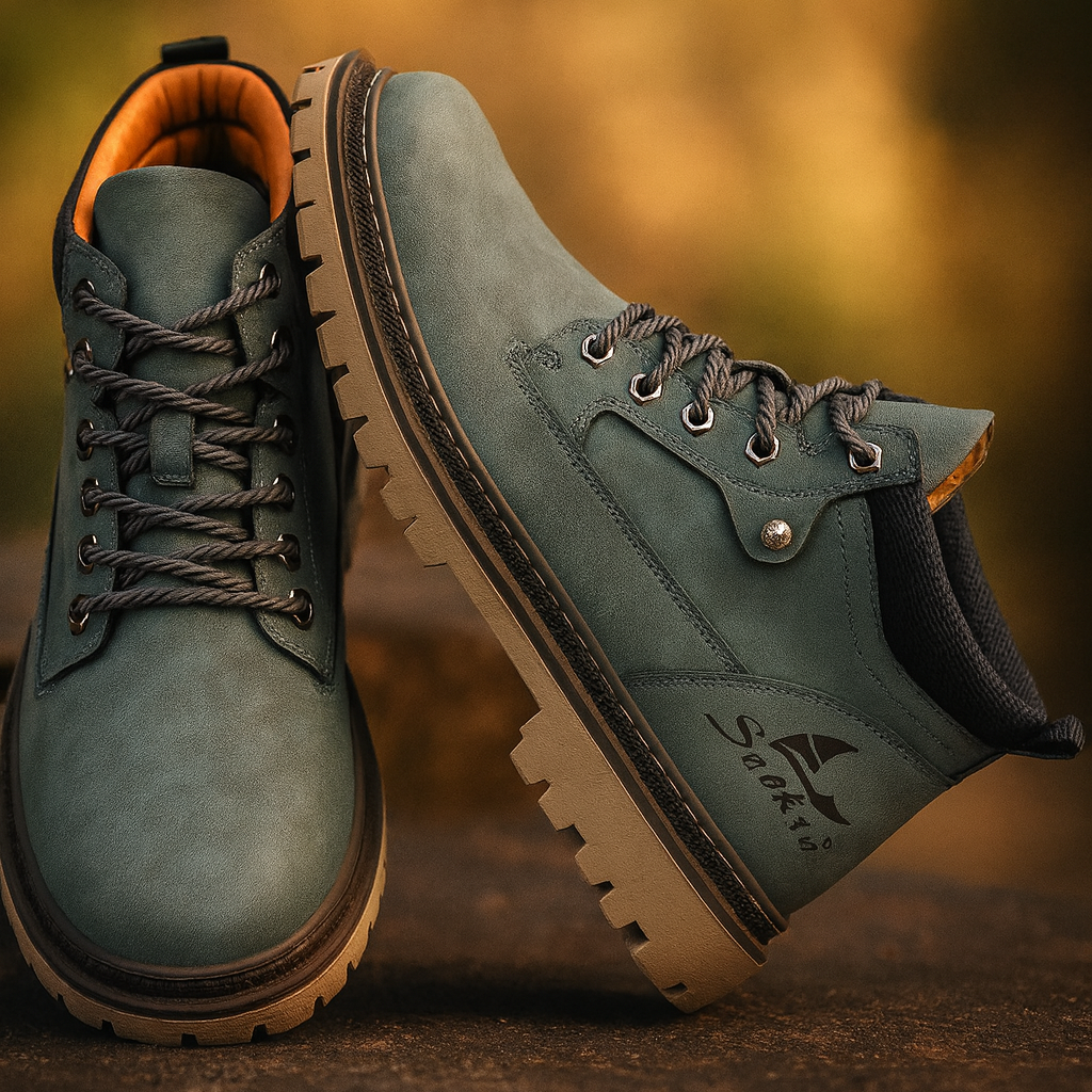 Herren Winterboots aus Leder – Handgemachte Outdoor-Stiefel | Rutschfest, Warm & Robust für Herbst & Winter