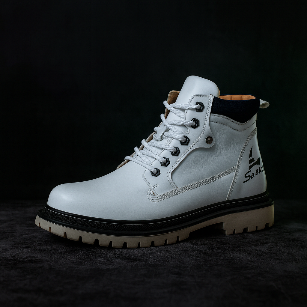 Herren Winterboots aus Leder – Handgemachte Outdoor-Stiefel | Rutschfest, Warm & Robust für Herbst & Winter