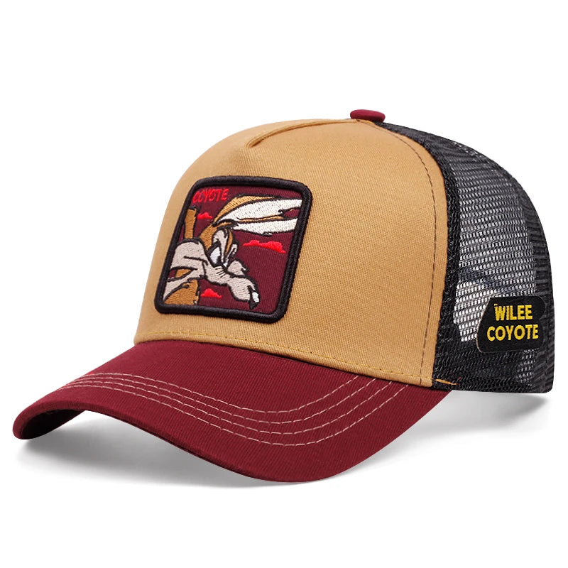 Cap im Cartoon-Style– Stylische Baseball Cap mit Netz & Sonnenschutz