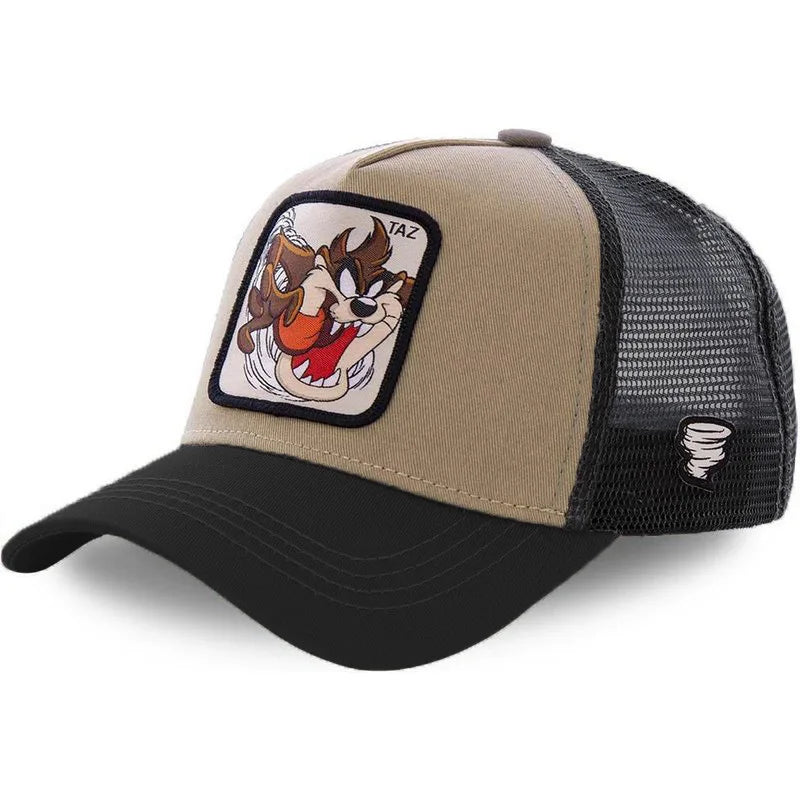 Cap im Cartoon-Style– Stylische Baseball Cap mit Netz & Sonnenschutz