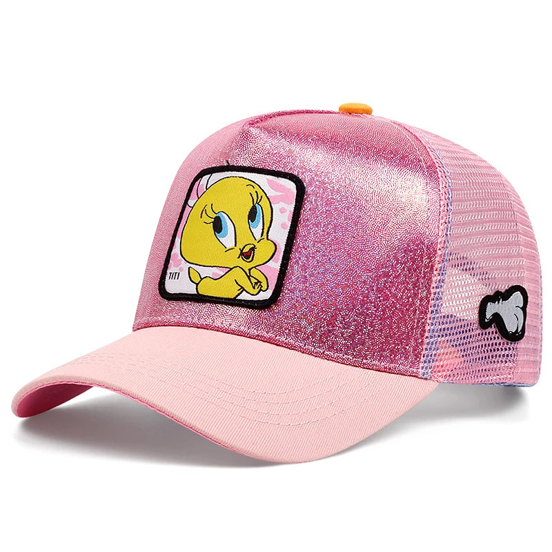 Cap im Cartoon-Style– Stylische Baseball Cap mit Netz & Sonnenschutz