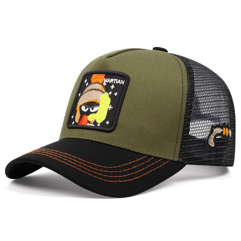 Cap im Cartoon-Style– Stylische Baseball Cap mit Netz & Sonnenschutz