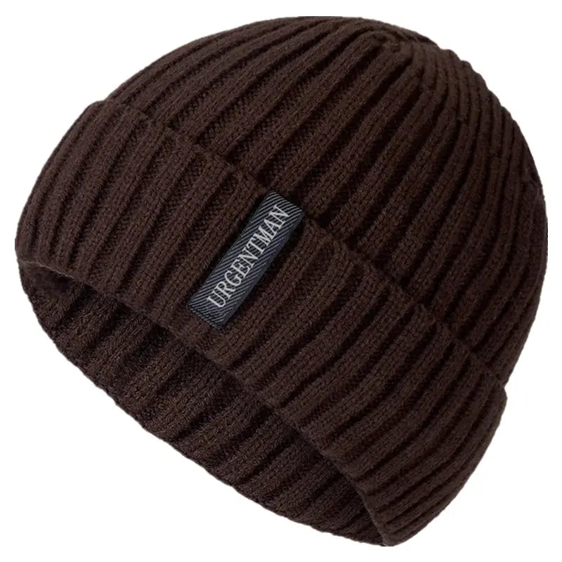 URGENTMAN Winter Beanie – Warme Unisex Strickmütze mit Fellfutter | Dicke Wintermütze für Damen & Herren