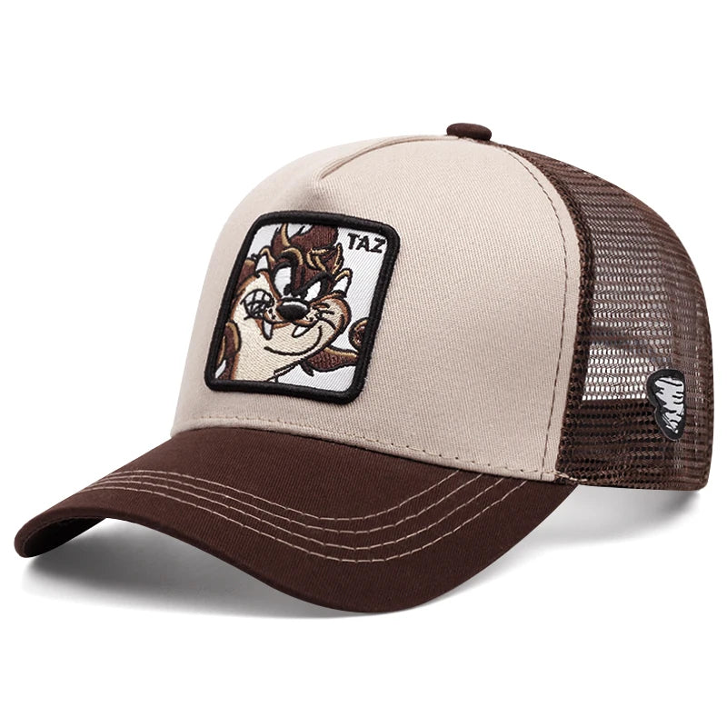 Cap im Cartoon-Style– Stylische Baseball Cap mit Netz & Sonnenschutz