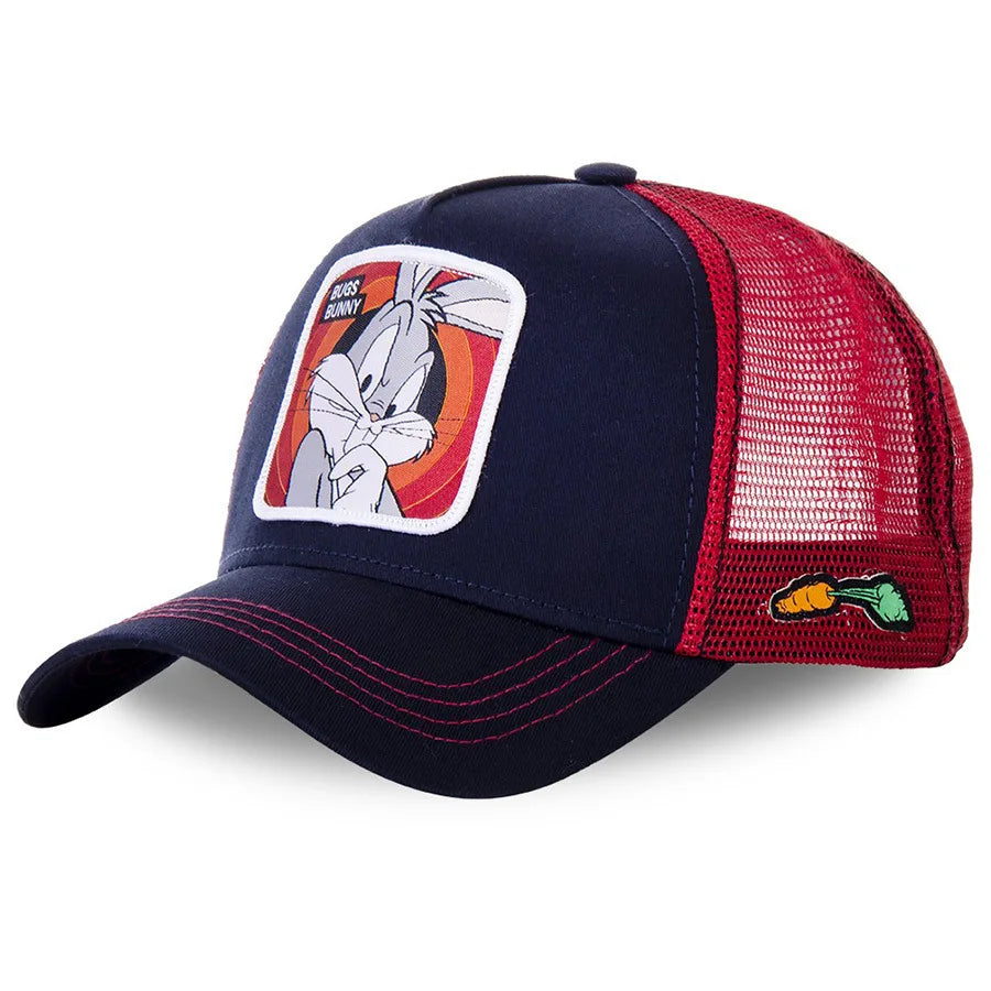 Cap im Cartoon-Style– Stylische Baseball Cap mit Netz & Sonnenschutz