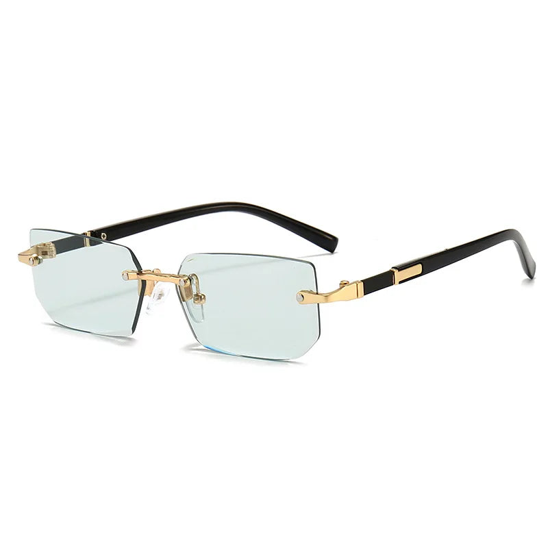 Rimless Rectangle Shades – Leichte Sonnenbrille für Damen & Herren