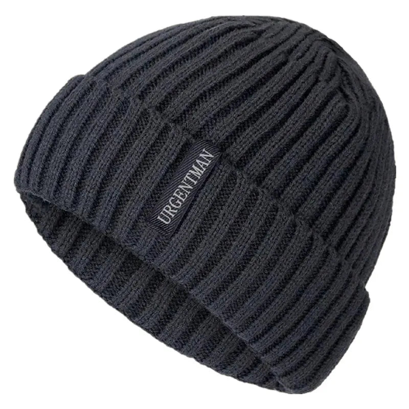 URGENTMAN Winter Beanie – Warme Unisex Strickmütze mit Fellfutter | Dicke Wintermütze für Damen & Herren