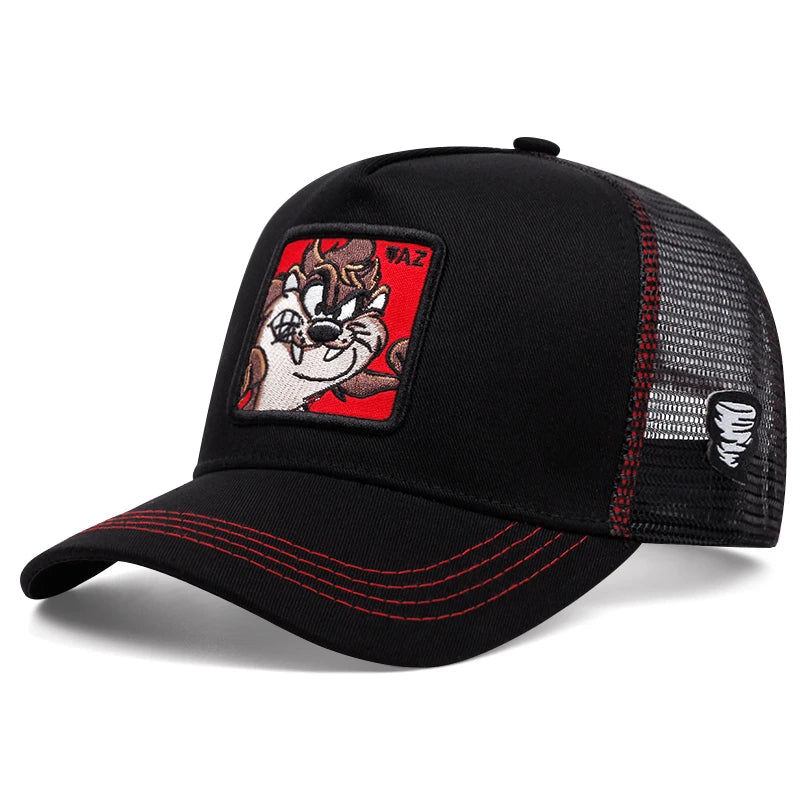 Cap im Cartoon-Style– Stylische Baseball Cap mit Netz & Sonnenschutz