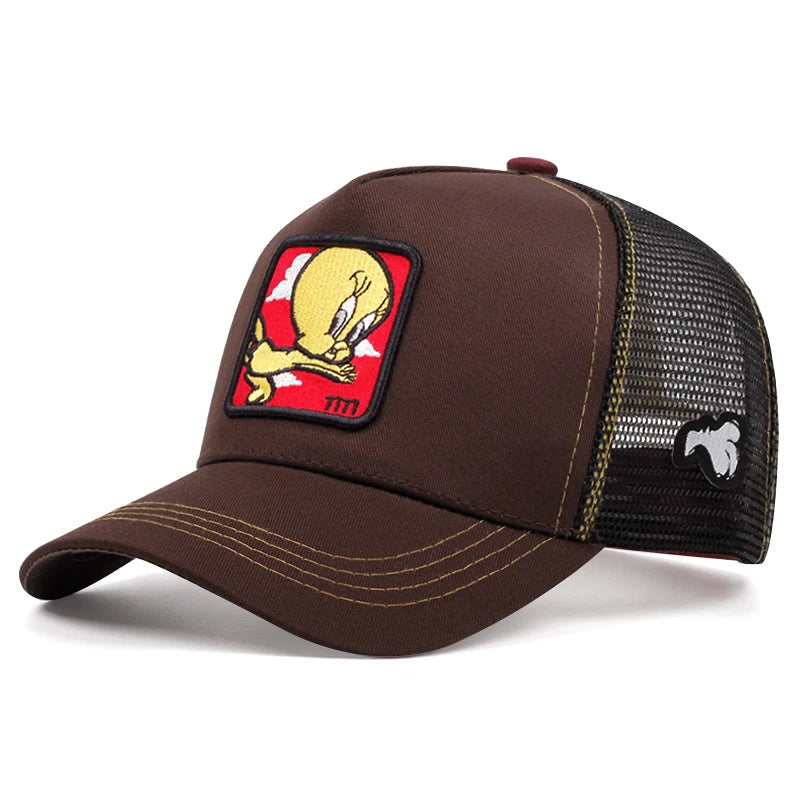 Cap im Cartoon-Style– Stylische Baseball Cap mit Netz & Sonnenschutz