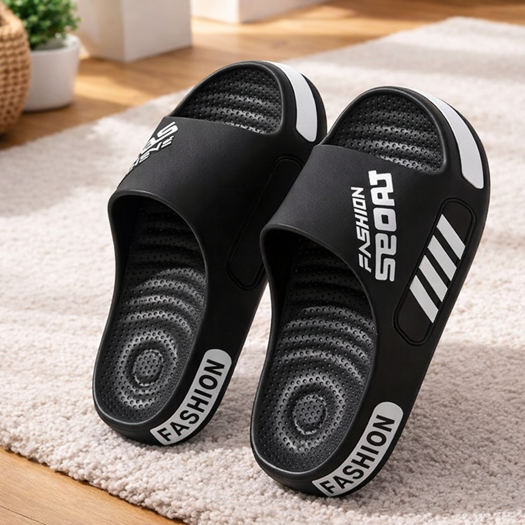 Streetstyle Herren Pantoletten aus EVA – Leichte Sommer Hausschuhe für Zuhause & Indoor, Komfort Slides im Urban Look