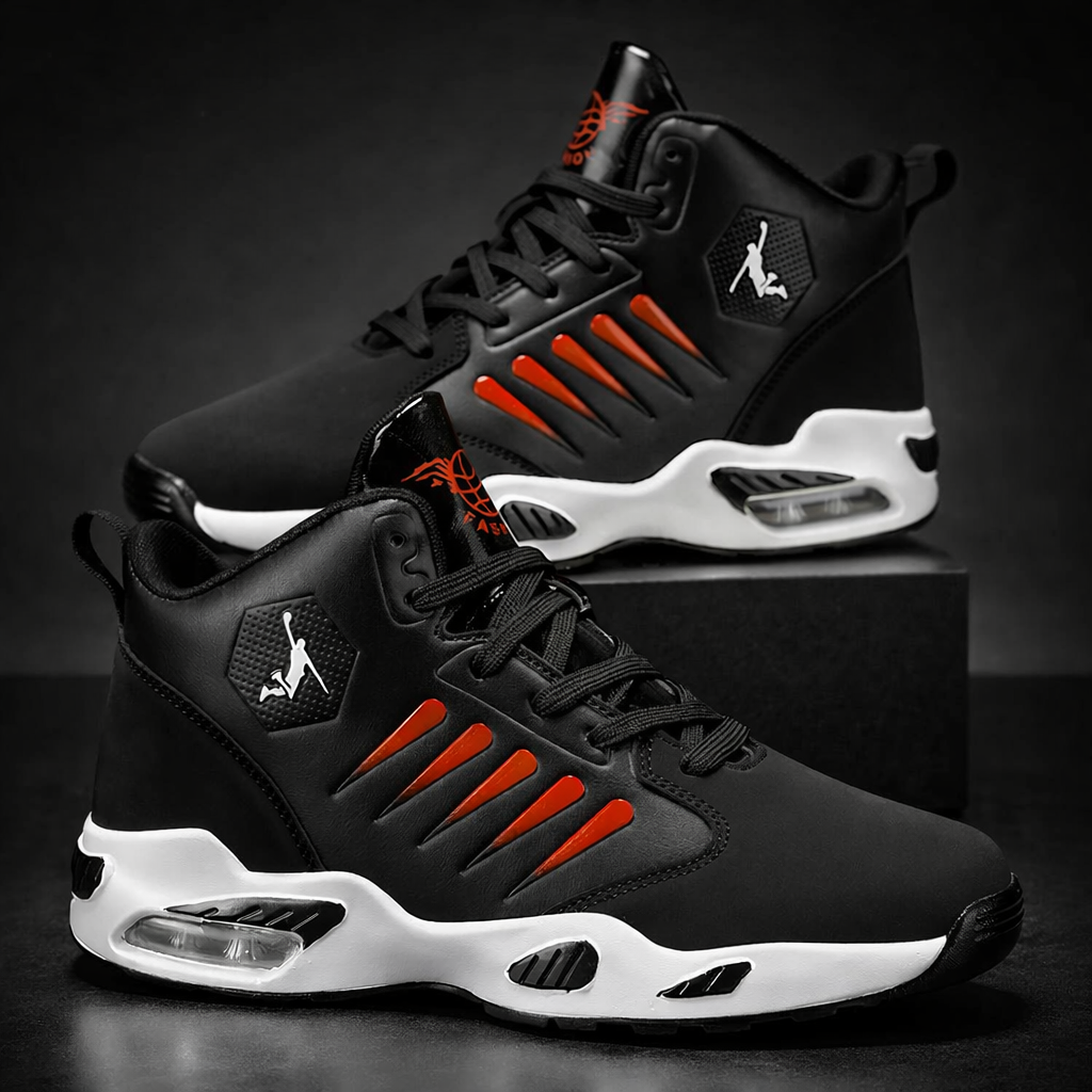 Herren High-Top Basketball Schuhe – Atmungsaktive Sportschuhe mit Dämpfung, rutschfeste Sohle, Outdoor Running & Training Sneaker