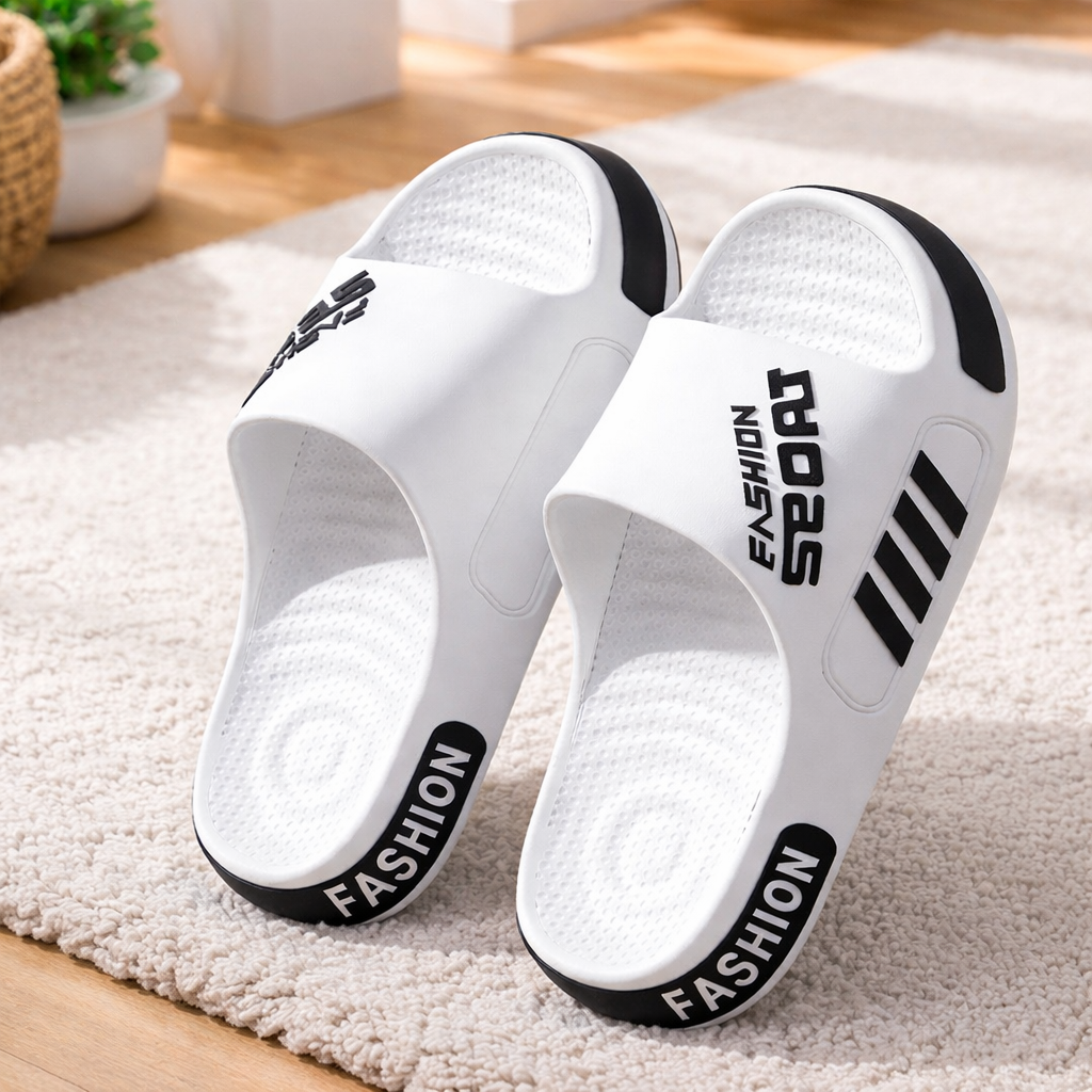 Streetstyle Herren Pantoletten aus EVA – Leichte Sommer Hausschuhe für Zuhause & Indoor, Komfort Slides im Urban Look