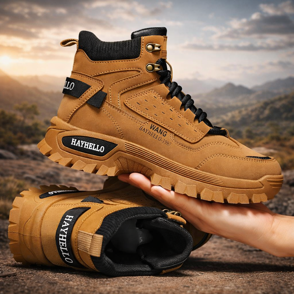 Herren Wüstenstiefel aus Leder – Wasserdichte Winter Boots, Rutschfest & Urban Casual